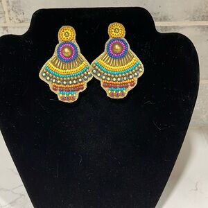 Adorable fun colorful beaded earrings